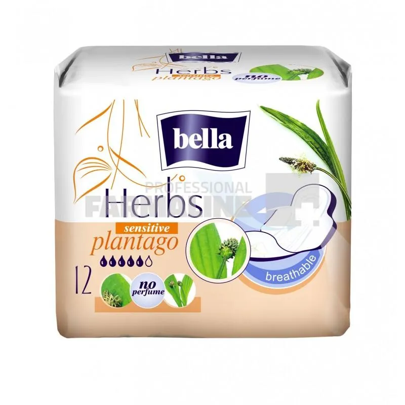 Bella Herbs Sensitive Plantago  Absorbante 12 bucati