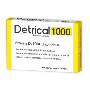 Detrical vitamina D 1000 UI, 60 comprimate, Zdrovit