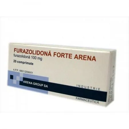 Furazolidona Forte Arena, 100 mg, 20 comprimate, Arena Group