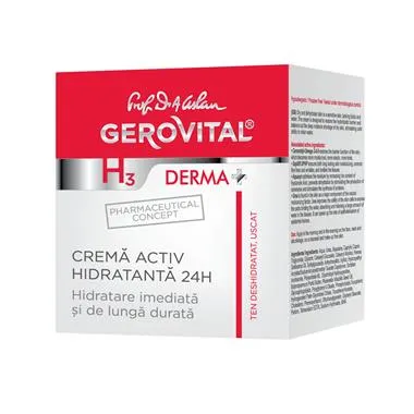 Gerovital H3 Derma+ Crema activ hidratanta 24h 50 ml