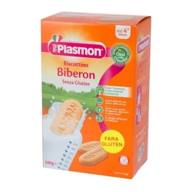 PLASMON Biscuiti biberon fara gluten 4L+ x 200g