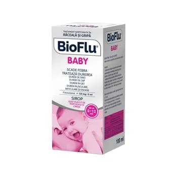 Bioflu Baby sirop pentru copii 120 mg/5ml, 5ml, Biofarm