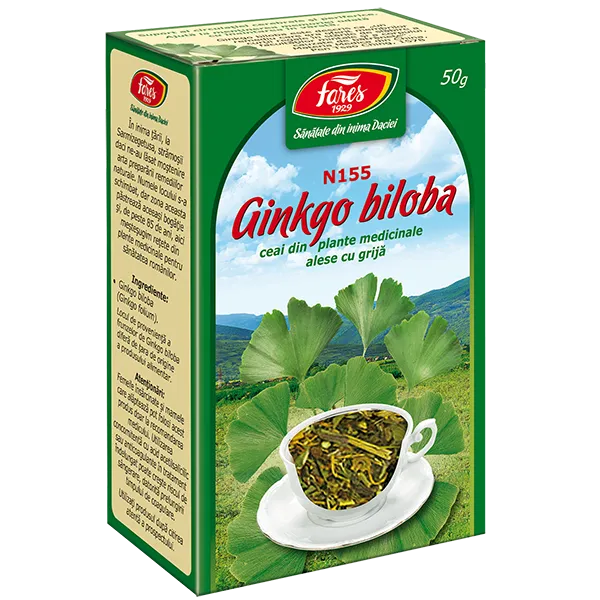 Fares Ceai Ginkgo Biloba Frunze 50g vrac