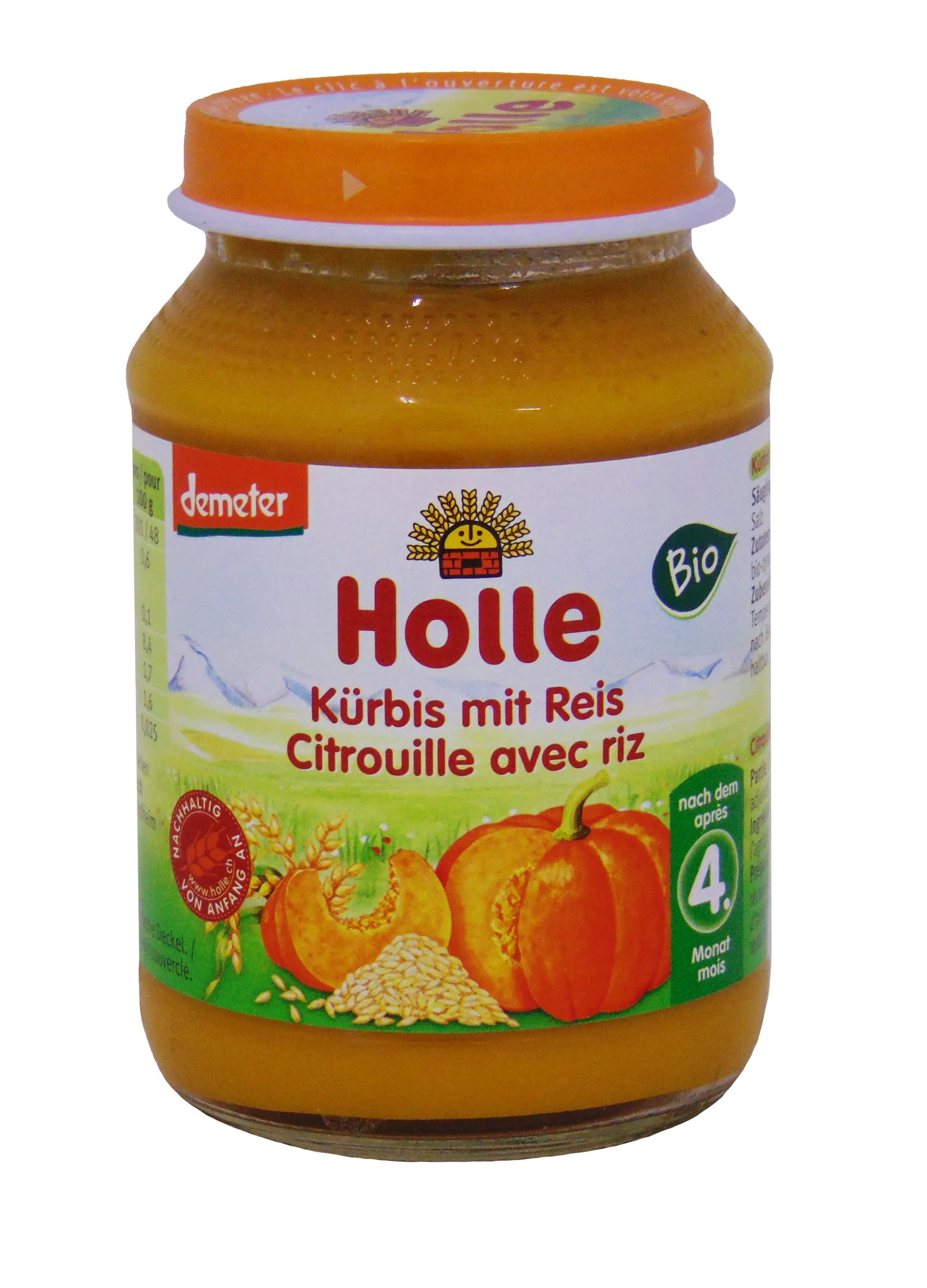 Holle piure dovleac + orez x 190 gr