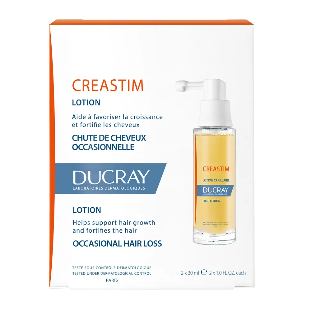 Ducray Lotiune impotriva caderii parului Ducray Creastim, 2 x 30 ml