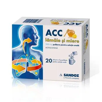 ACC lamaie si miere 200 mg, 20 plicuri, Sandoz