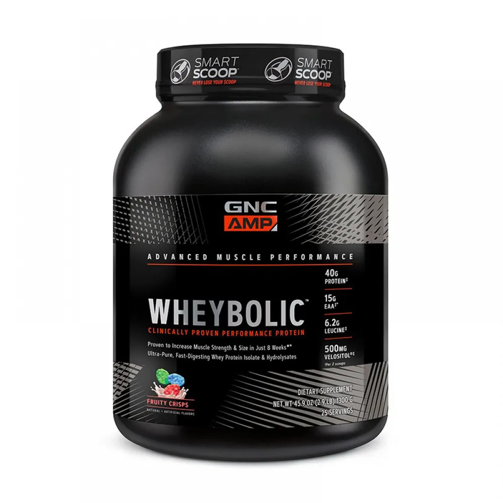 AMP Wheybolic Proteina din zer cu aroma de cereale fructate (1300 grame), GNC