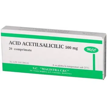 Acid Acetilsalicilic 500mg, 20 comprimate, Magistra