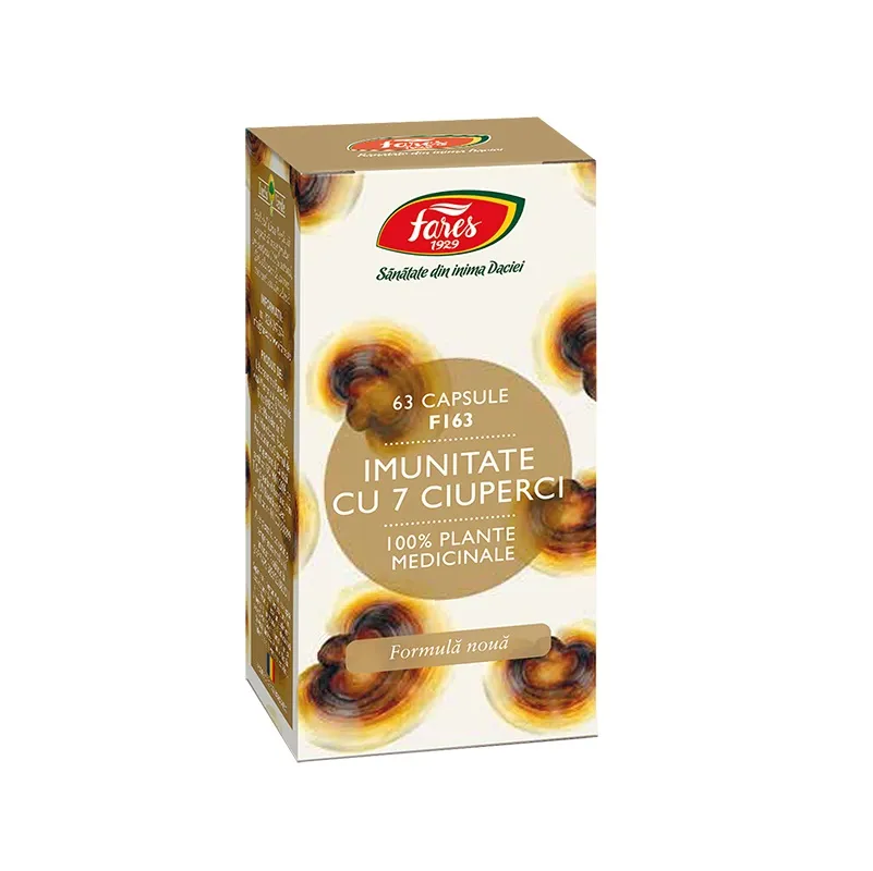FARES IMUNITATE CU 7 CIUPERCI X 63 CAPSULE