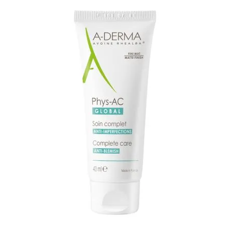 Crema pentru ten cu tendinta acneica Phys-AC Global, 40 ml, A-Derma