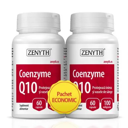 Pachet Coenzima Q10, 60 capsule + 60 capsule, Zenyth