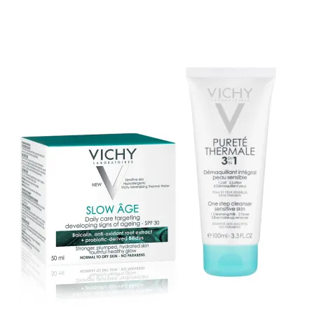 Vichy Slow Age Fluid zi SPF25+ + Demachiant Purete Thermale