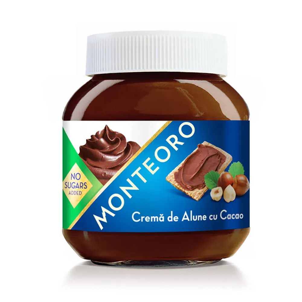 Crema de alune cu cacao, 350 g, Monteoro