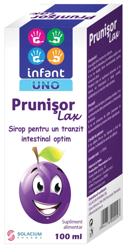 Prunisor Lax Sirop Infant Uno, 100 ml, Solacium Pharma