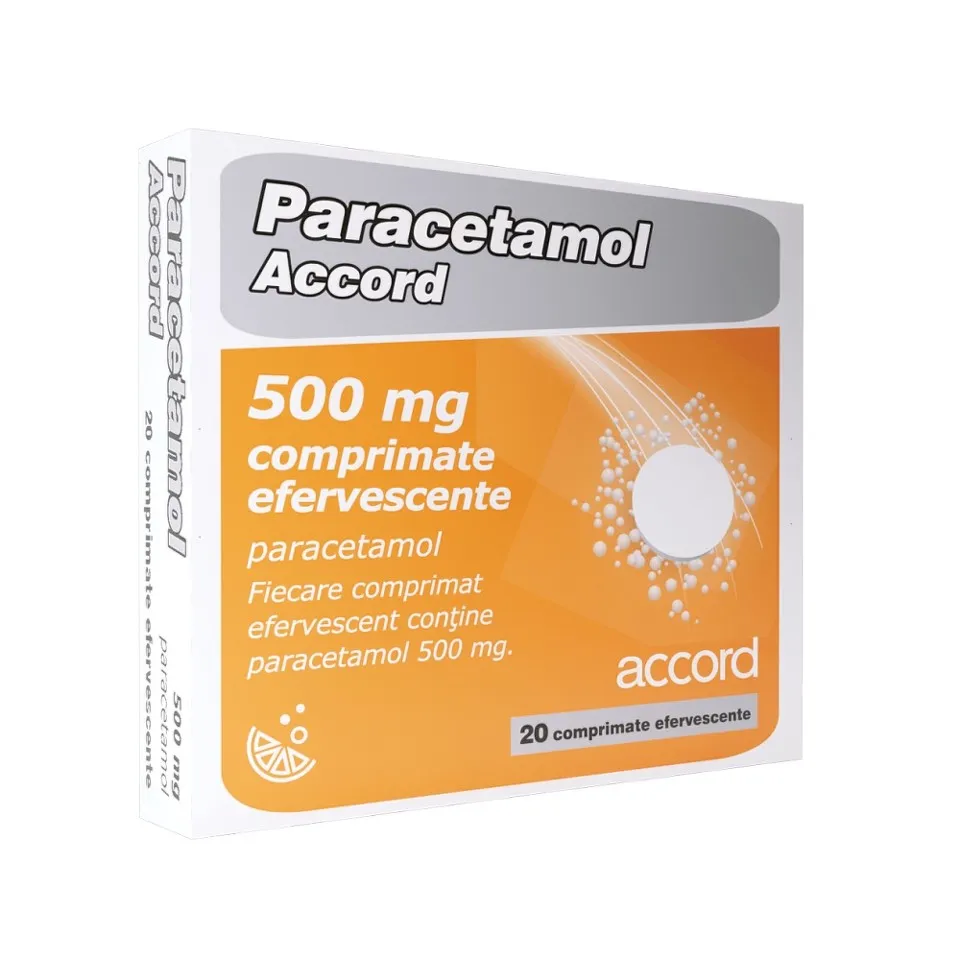 PARACETAMOL ACCORD 500MG 20 COMPRIMATE EFERVESCENTE