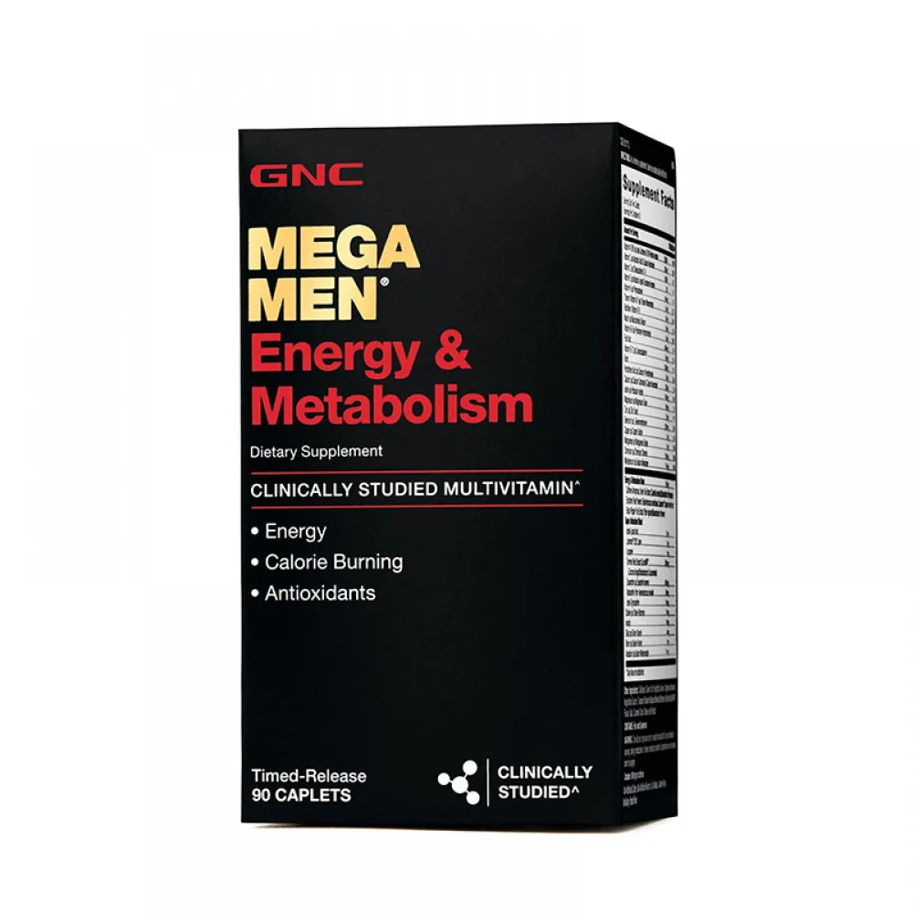 Mega Men Energy & Metabolism Complex de multivitamine pentru barbati (90 tablete), GNC