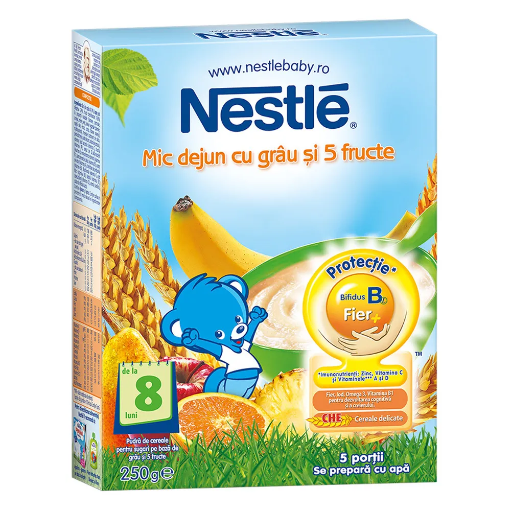 Nestle Mic Dejun cu Grau si 5 Fructe x 250g