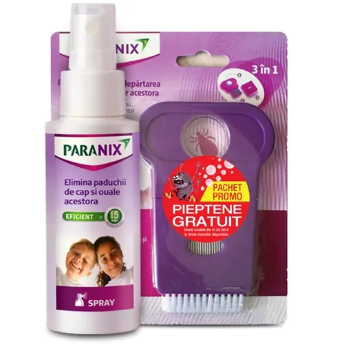 PARANIX SPRAY TRATAMENT + PIEPTENE CADOU PACHET