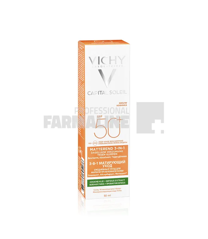 Vichy Capital Soleil Crema corectoare matifianta 3 in 1 SPF50 50 ml