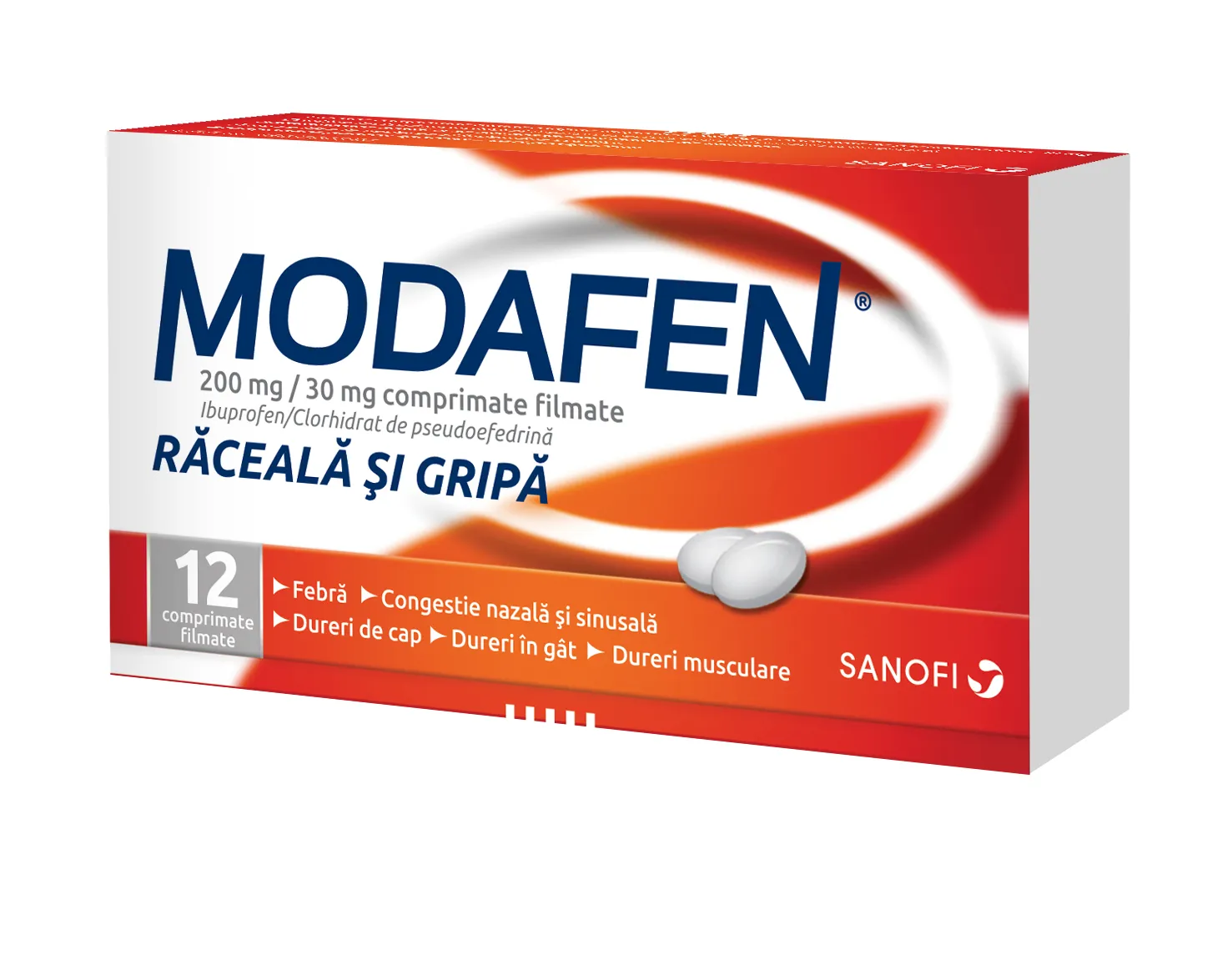 Modafen 200mg 30mg x 12 comprimate SANOFI