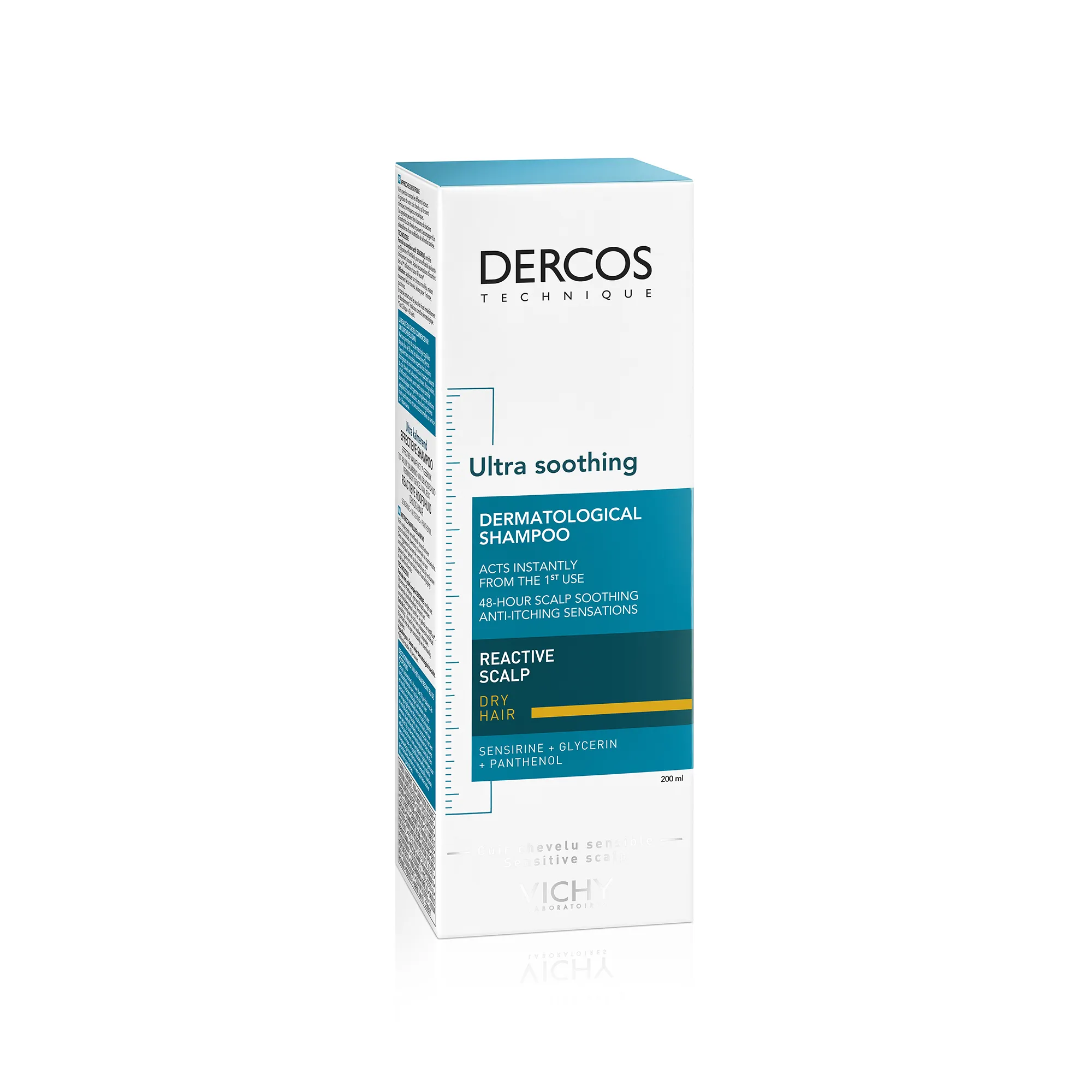 VICHY Dercos Șampon ultra calmant pentru păr uscat, 200 ml