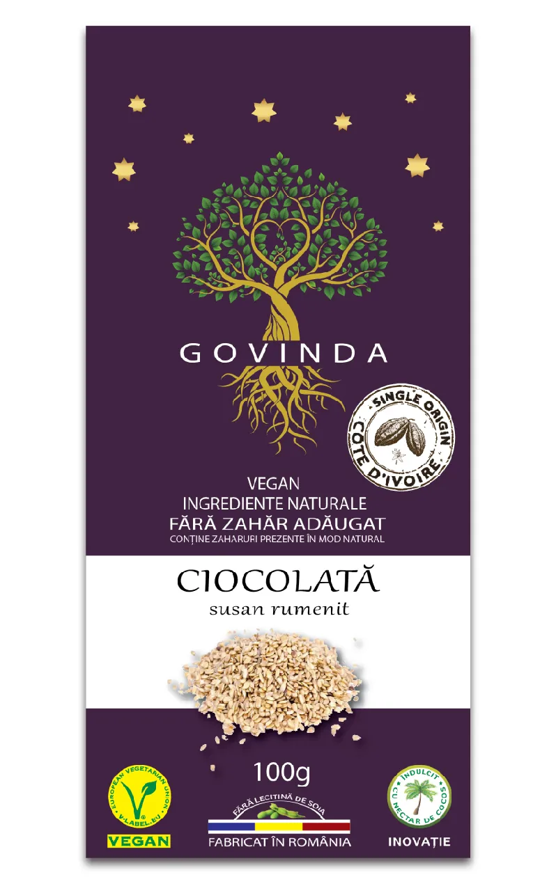 Ambrozia ciocolata vegana cu susan rumenit x 100 grame
