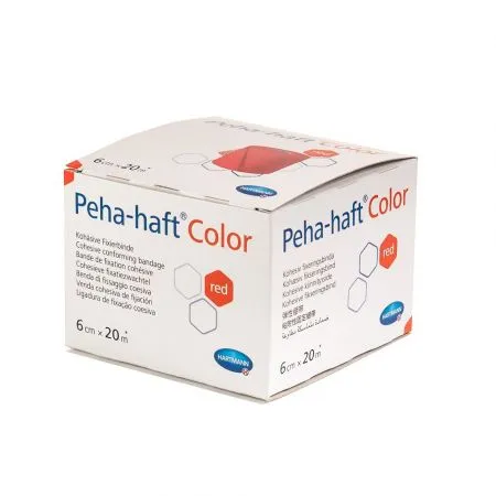 Bandaj elastic autoadeziv Peha-haft Color, rosu (932460), 6cm x 20m, Hartmann