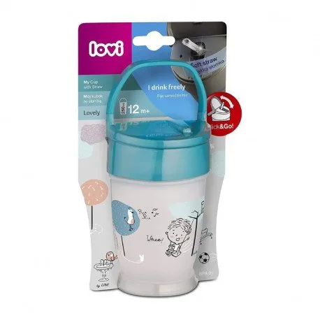 LOVI Cana Mea cu pai JUNIOR Lovely Baiat, 250ml