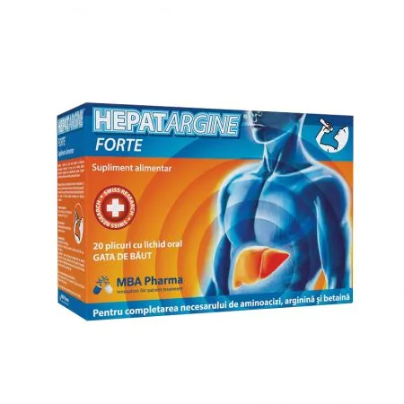 Hepatargine Forte, 20 plicuri, MBA Pharma