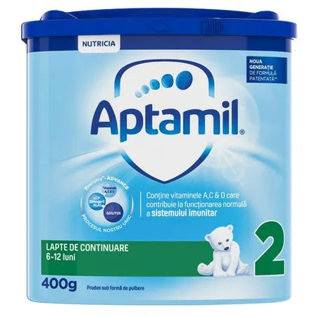 Aptamil 2 lapte praf, incepand de la 6 luni, 400 g, Nutricia