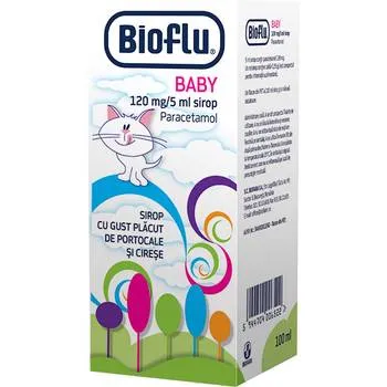 Bioflu Baby sirop pentru copii 120 mg/5ml, 5ml, Biofarm