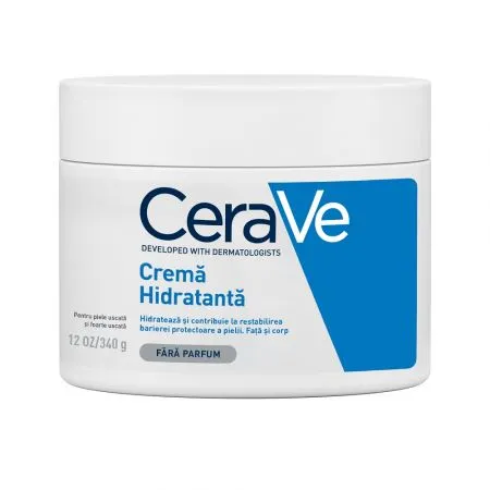 Crema hidratanta pentru fata si corp piele uscata si foarte uscata, 340 g, CeraVe