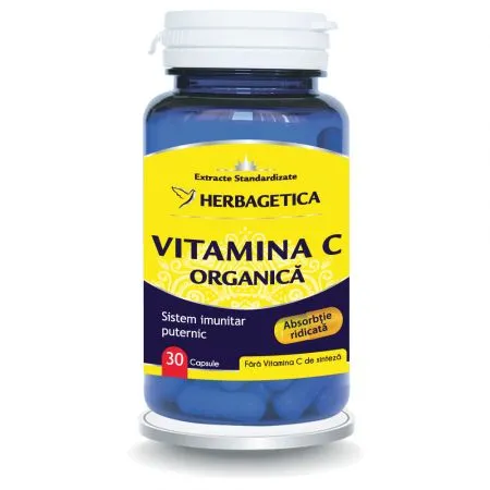 Vitamina C Organica, 30 capsule, Herbagetica