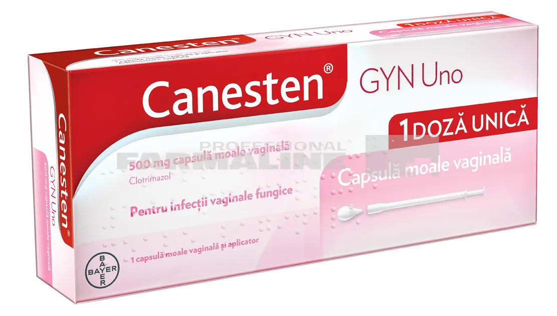 Canesten GYN Uno 500 mg capsula moale vaginala, Clotrimazol