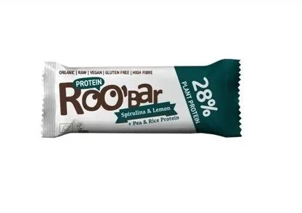 Roobar Baton proteic cu spirulina si lamaie x 40 grame