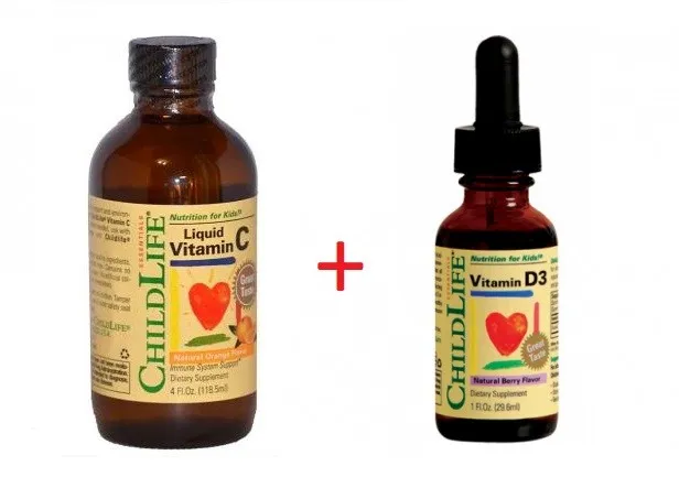 SECOM VITAMIN C COPII SIROP 118.5ML + VITAMIN D3 COPII PICATURI ORALE 29.6ML 50% REDUCERE DIN AL-2 LEA