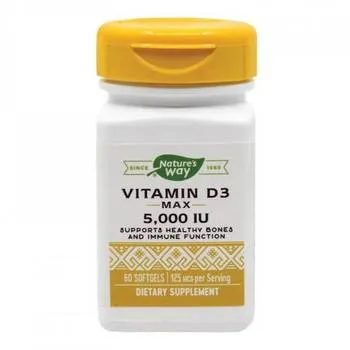 Vitamina D3 5000 UI Nature's Way, 60 capsule, Secom