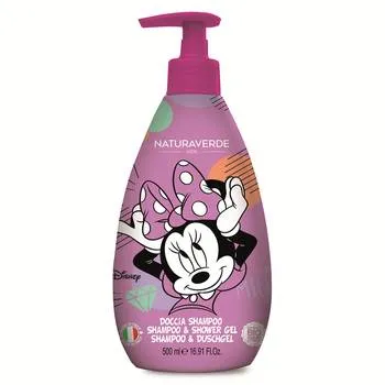 Sampon si gel de dus cu capsuni Minnie, 500ml, Naturaverde