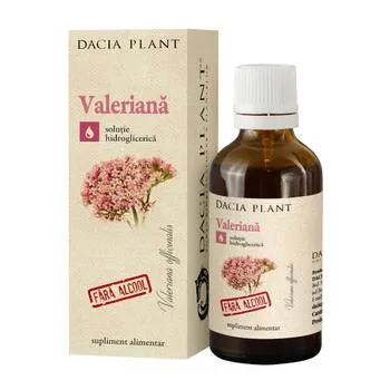 Tinctura de valeriana fara alcool, 50ml, Dacia Plant