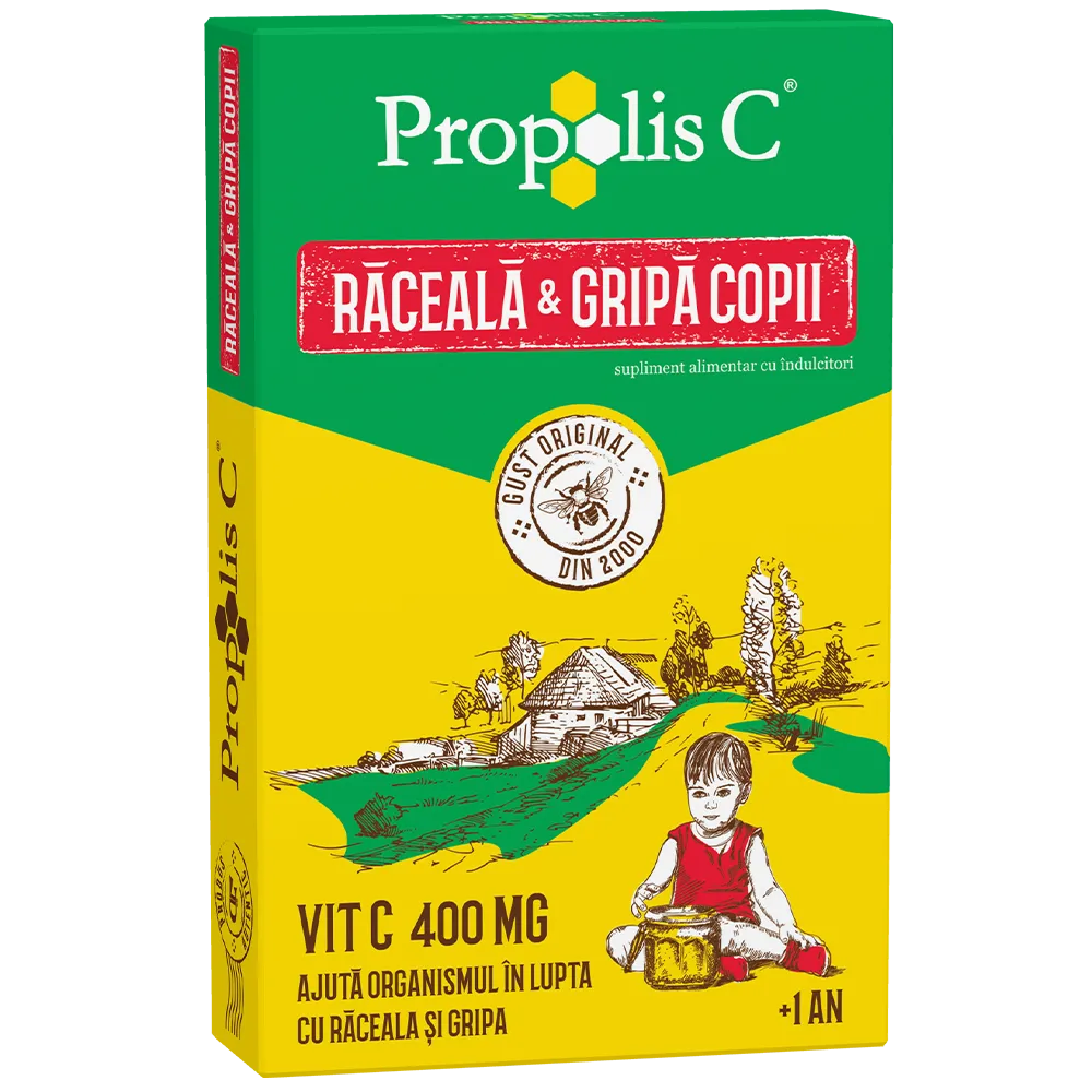 Propolis C raceala si gripa kids +1an, 8 plicuri, Fiterman Pharma