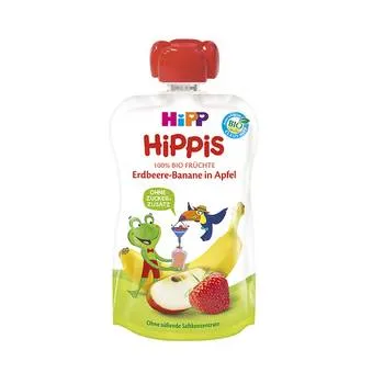 Piure de capsuni banana si mar Bio, 100g, HiPP