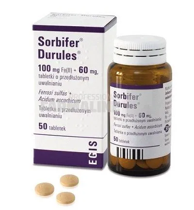 SORBIFER DURULES x 50 COMPR. FILM. 100mg+60mg EGIS PHARMACEUTICALS