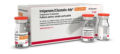 IMIPENEM/CILASTATIN ATB 500 mg/500 mg x 10 PULB. PT. SOL. PERF. 500mg/500mg ANTIBIOTICE S A