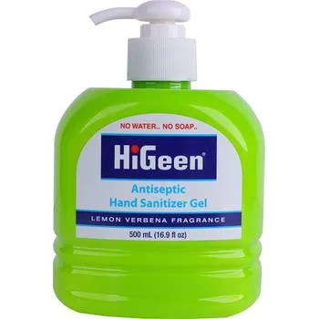 Gel dezinfectant cu lotiune hidratanta si parfum fresh Lemon Verbena, 500ml, HiGeen