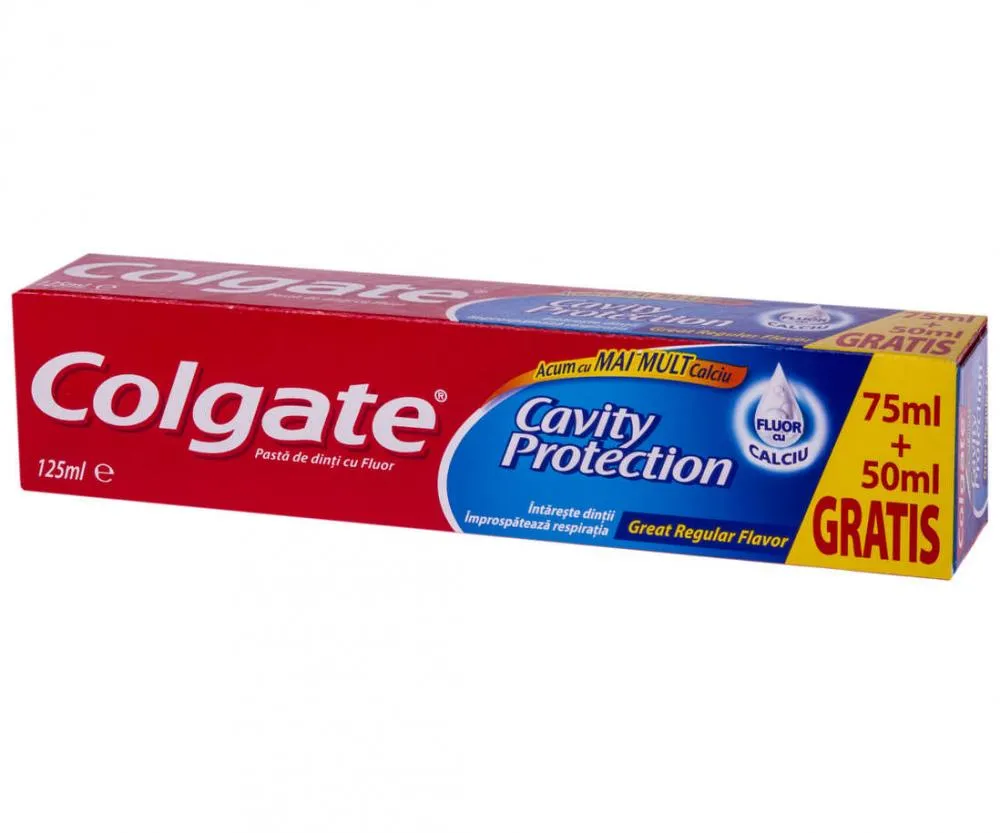 Colgate Cavity Protection Great Pasta de dinti Regular flavour 75 ml + 50 ml Gratis