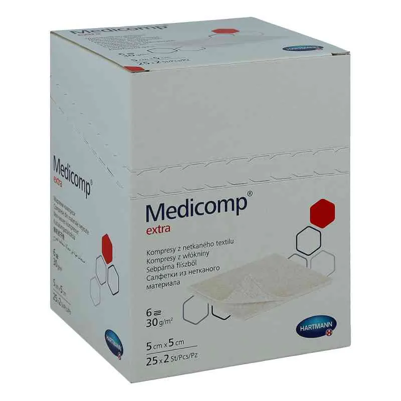 Medicomp Extra Comprese sterile 5 x 5cm x 25buc (Hartmann)