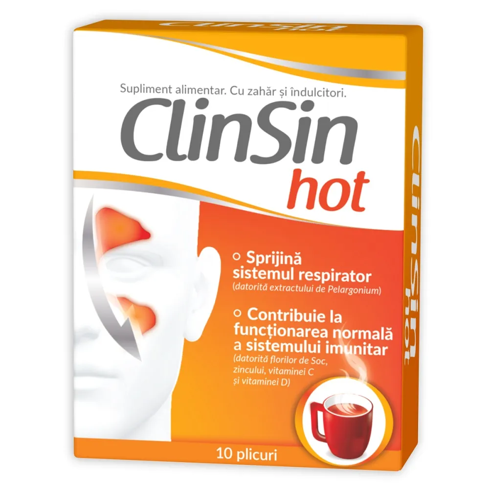 Clinsin HOT, 10 plicuri x 9,5 g, Zdrovit