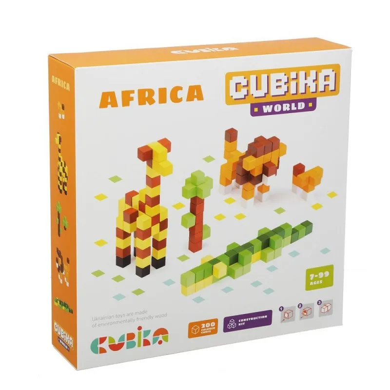 Cubika Joc din lemn Pixel Africa (cod 15306)