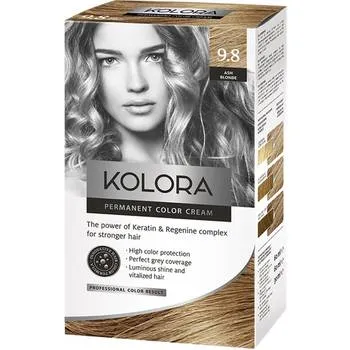 Vopsea de par Kolora 9.8 Ash Blonde, 50ml, Aroma