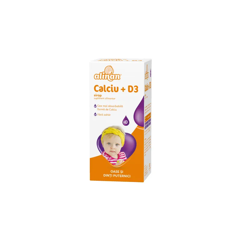 Alinan Calciu + D3 sirop , 150ml